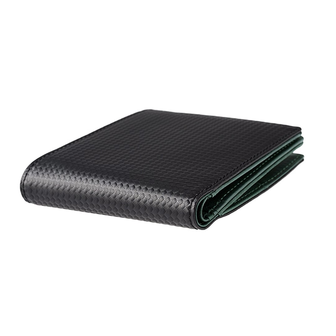 財布 メンズ 二つ折り 二つ折り財布 外BOX小銭入れ付き シャッテン 2.0 カーボンレザー ノイインテレッセ Neu interesse 革 レザー 牛革 父の日 ギフト 誕生日 プレゼント 0704 ブラック×レッド