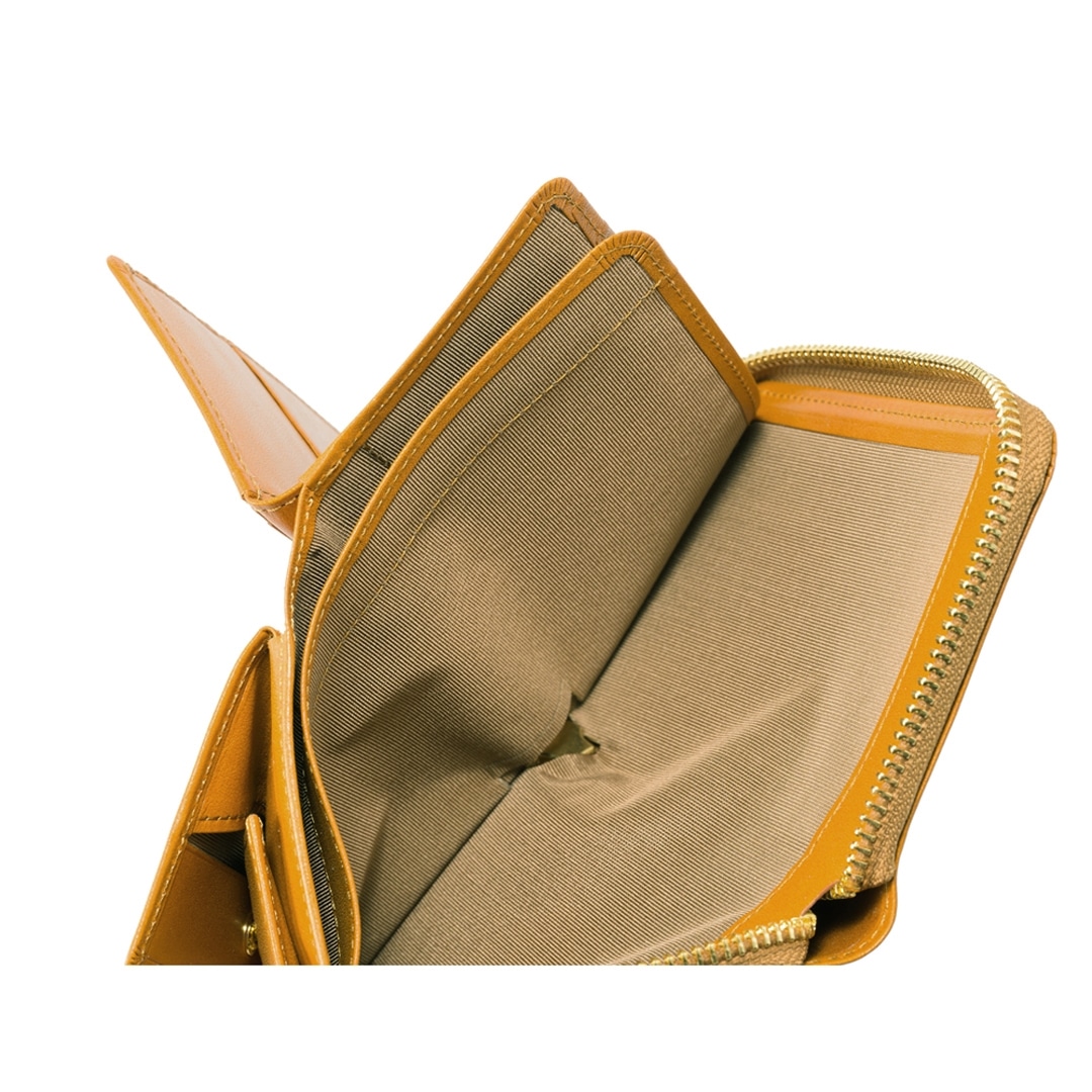 日本製 栃木レザー 二つ折り財布 メンズ ラウンドファスナー ミドル財布 BOX型小銭入れ ベロ付き 財布 CYPRIS キプリス ルミノアニリン 本革 牛革 父の日 ギフト 誕生日 プレゼント 2790 ブラック