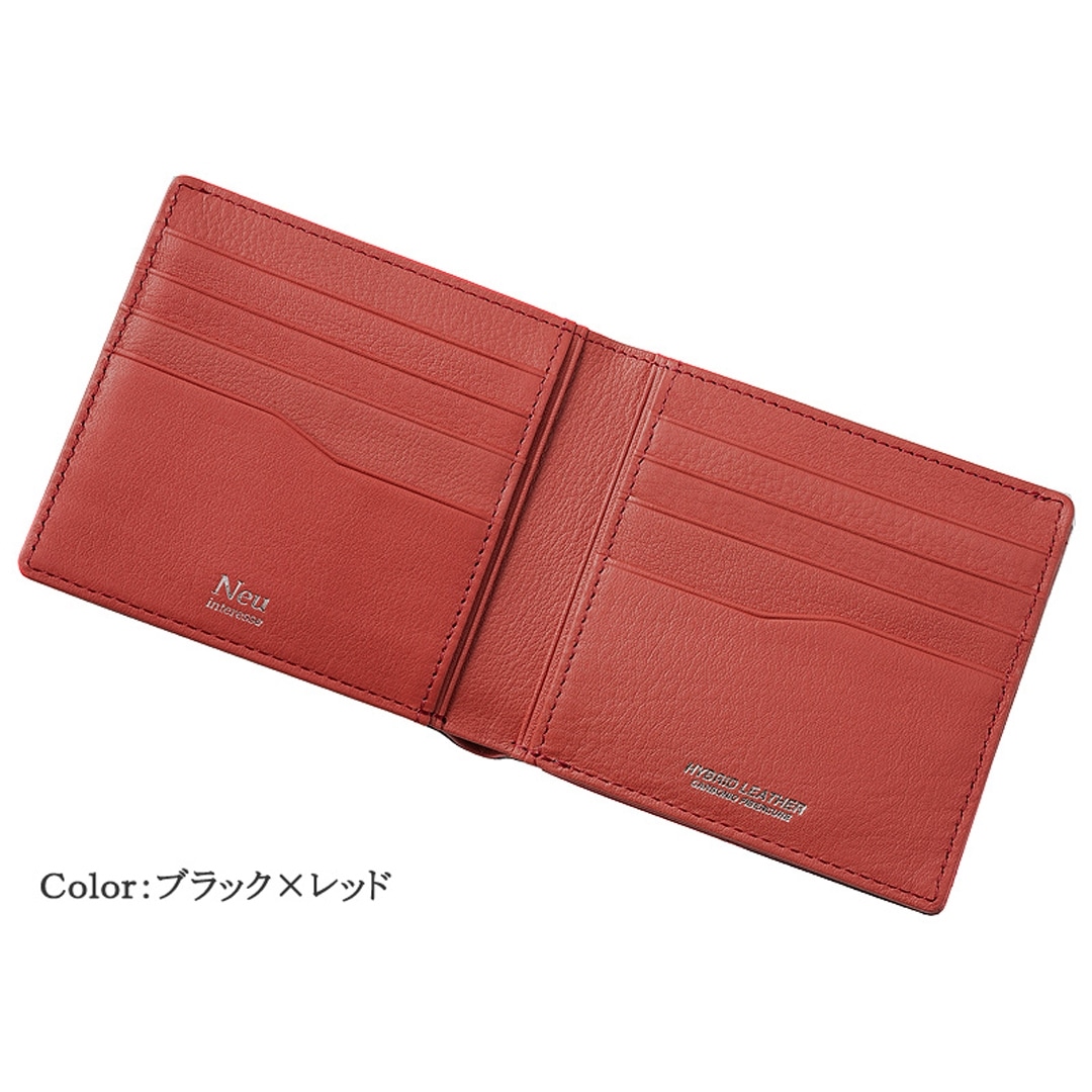 財布 メンズ 二つ折り 二つ折り財布 外BOX小銭入れ付き シャッテン 2.0 カーボンレザー ノイインテレッセ Neu interesse 革 レザー 牛革 父の日 ギフト 誕生日 プレゼント 0704 ブラック×ブラック