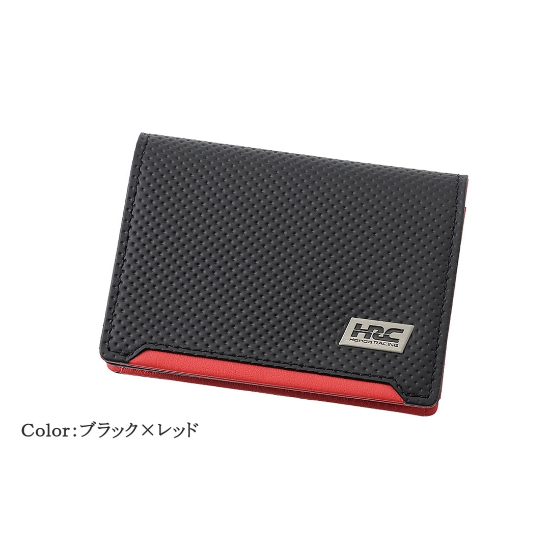 ノイインテレッセ × HRC 名刺入れ メンズ ホンダレーシング カードケース BR -Black & Red- 財布 革財布 Neu interesse Honda 本田技研工業株式会社 Honda Racing Corporation 3192 ブラック×ブラック