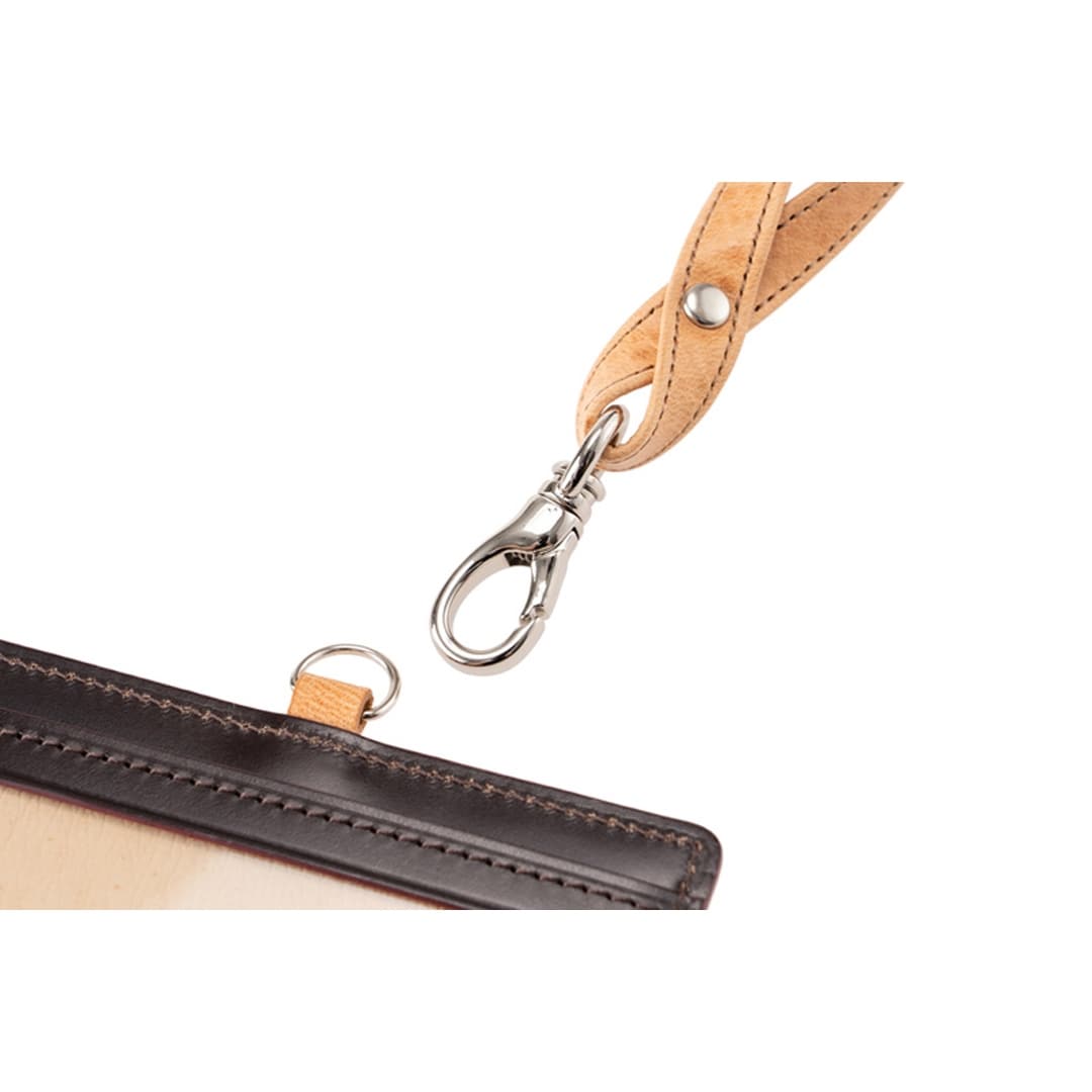 希少革 日本製 IDカードケース メンズ コードバン IDカードホルダー ネックストラップ付き 本革 CYPRIS キプリス レーデルオガワ オイルシェルコードバン & ヴァケッタレザー 父の日 ギフト 5466 ブラック