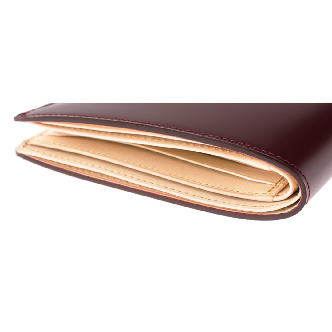 財布 メンズ 二つ折り財布 希少革 日本製 コードバン 小銭入れなし CYPRIS キプリス 本革 新喜皮革 ヌメ革 ベジタブルタンニンレザー 父の日 ギフト 誕生日 プレゼント 5612 ブラック