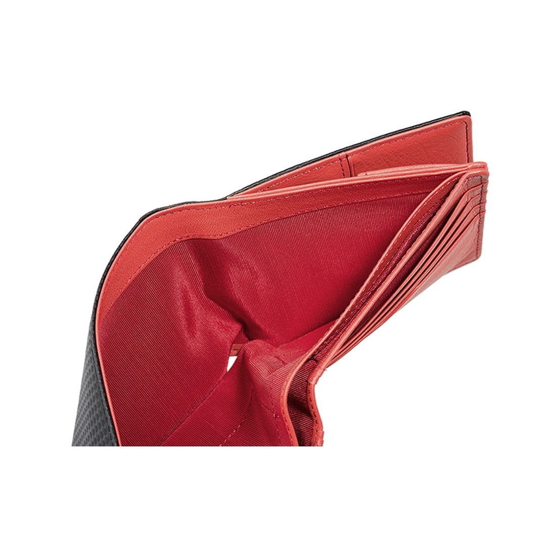 財布 メンズ 二つ折り 二つ折り財布 外BOX小銭入れ付き シャッテン 2.0 カーボンレザー ノイインテレッセ Neu interesse 革 レザー 牛革 父の日 ギフト 誕生日 プレゼント 0704 ブラック×ブラック