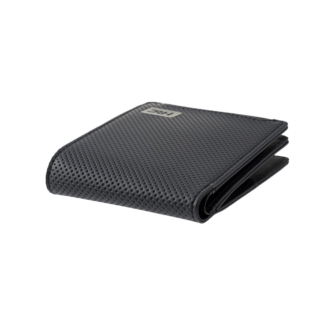 財布 メンズ 二つ折り ノイインテレッセ × HRC 二つ折り財布 ホンダレーシング 外BOX型小銭入れ BR -Black & Red- 革財布 Neu interesse Honda 本田技研工業株式会社 Honda Racing Corporation 3191 ブラック×ブラック