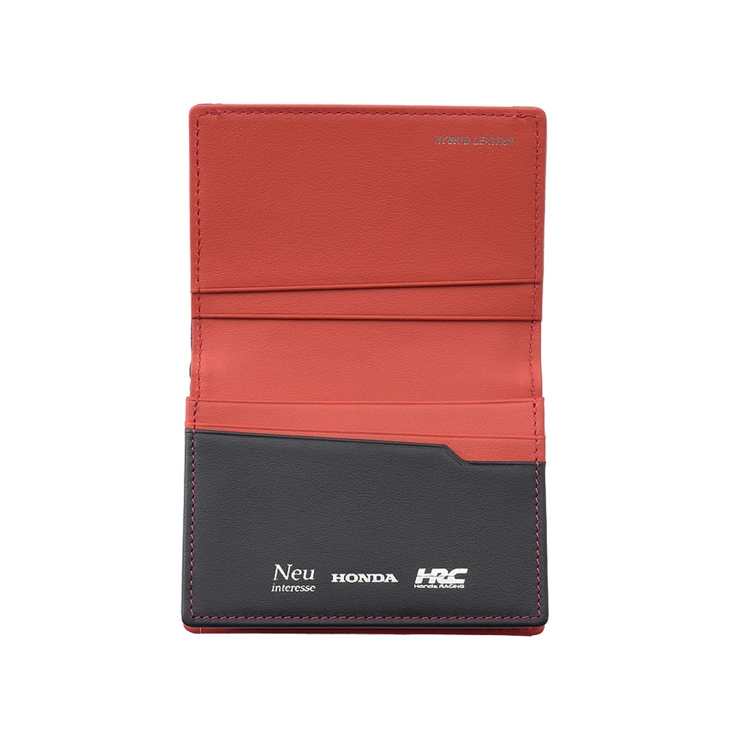 ノイインテレッセ × HRC 名刺入れ メンズ ホンダレーシング カードケース BR -Black & Red- 財布 革財布 Neu interesse Honda 本田技研工業株式会社 Honda Racing Corporation 3192 ブラック×ブラック
