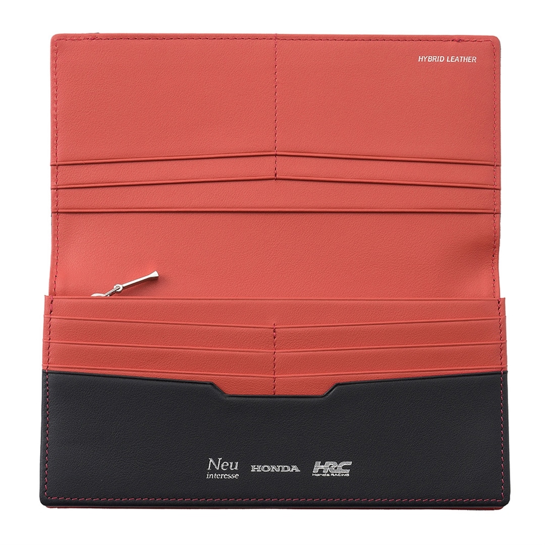 ノイインテレッセ × HRC 長財布 メンズ ホンダレーシング BR -Black & Red- 財布 革財布 Neu interesse Honda 本田技研工業株式会社 Honda Racing Corporation 3190 ブラック×ブラック
