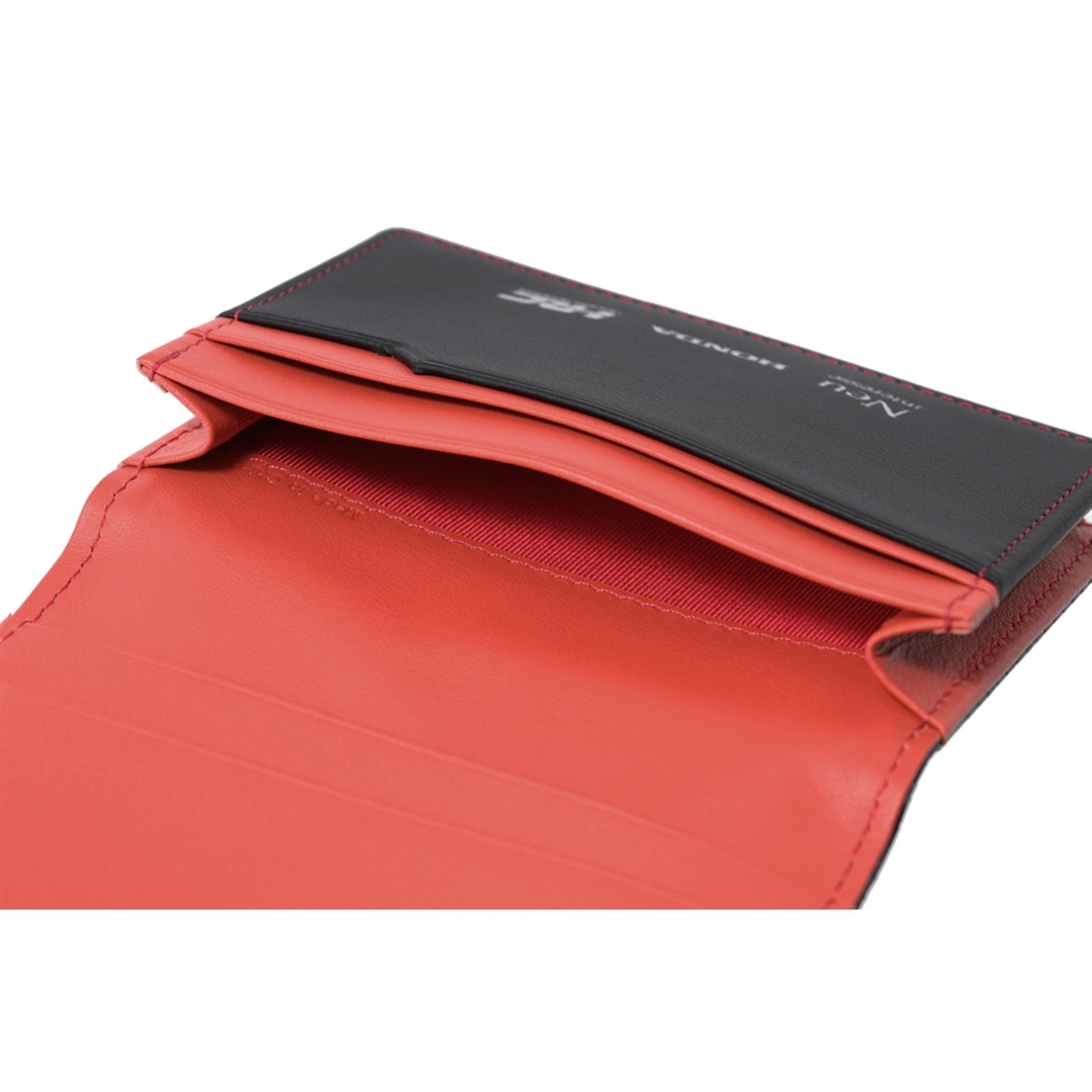 ノイインテレッセ × HRC 名刺入れ メンズ ホンダレーシング カードケース BR -Black & Red- 財布 革財布 Neu interesse Honda 本田技研工業株式会社 Honda Racing Corporation 3192 ブラック×ブラック