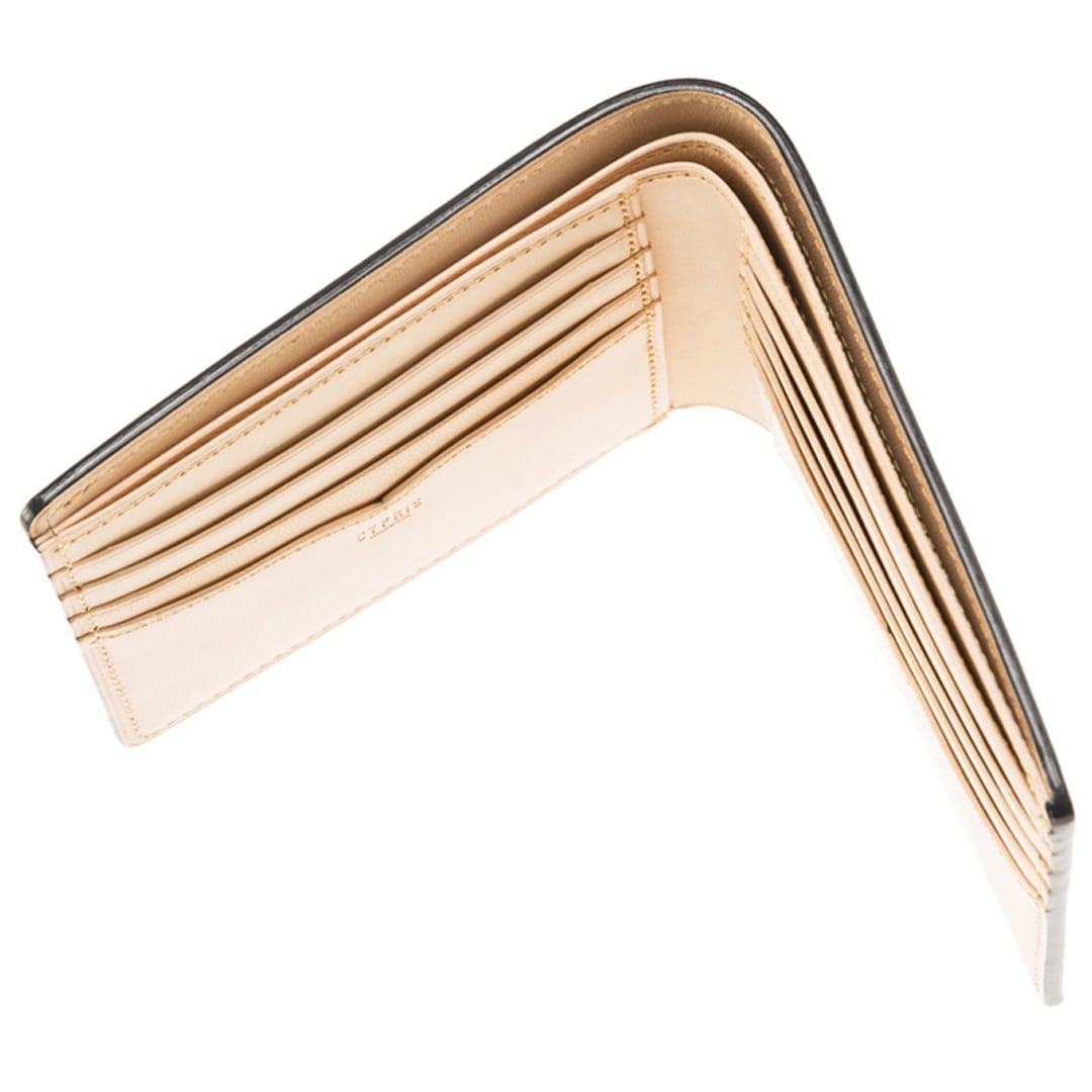 財布 メンズ 二つ折り財布 希少革 日本製 コードバン 小銭入れなし CYPRIS キプリス 本革 新喜皮革 ヌメ革 ベジタブルタンニンレザー 父の日 ギフト 誕生日 プレゼント 5612 ブラック