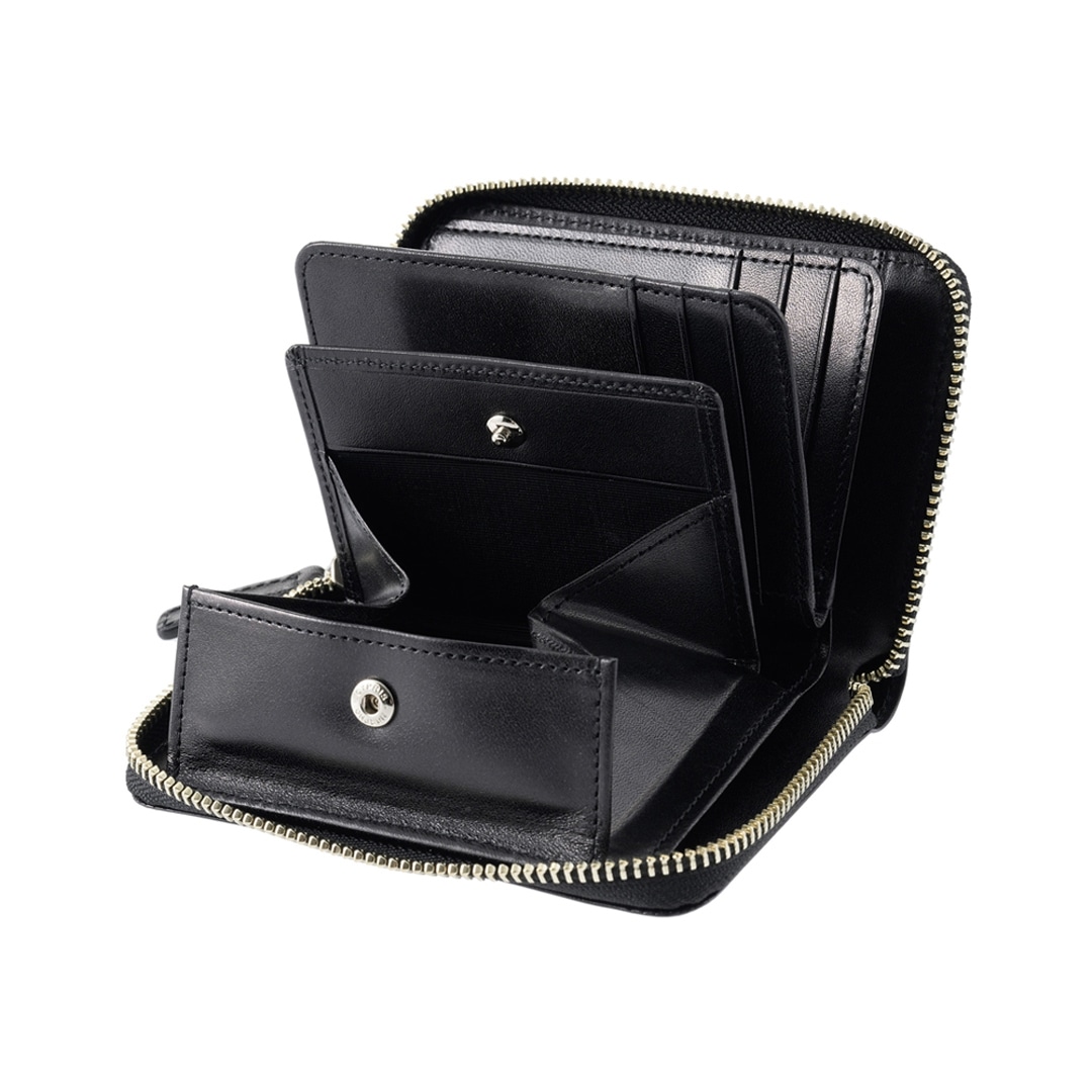 日本製 栃木レザー 二つ折り財布 メンズ ラウンドファスナー ミドル財布 BOX型小銭入れ ベロ付き 財布 CYPRIS キプリス ルミノアニリン 本革 牛革 父の日 ギフト 誕生日 プレゼント 2790 ホワイト