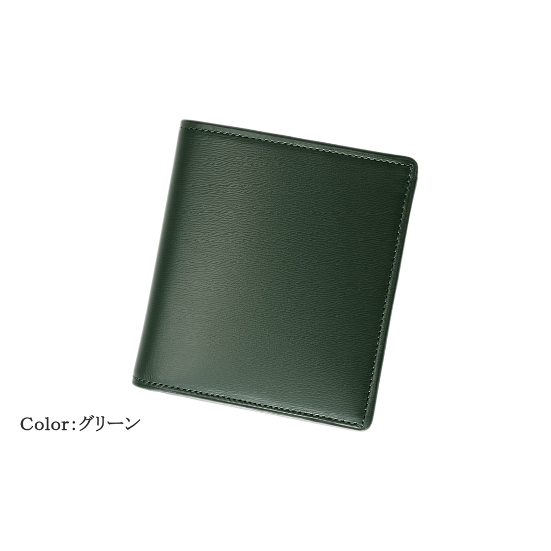 日本製 コンパクト 財布 メンズ 二つ折り財布 キズやシワが目立ちにくい 小銭入れあり CYPRIS キプリス ボックスカーフ 本革 財布 父の日 プレゼント 4414 ブラック