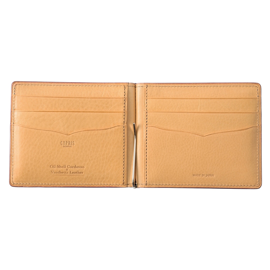 マネークリップ 財布 メンズ コードバン 本革 ブランド 札ばさみ キプリス CYPRIS オイルシェルコードバン & ヴァケッタレザー レーデルオガワ 革 日本製 薄い コンパクト スリム おしゃれ 誕生日 5471 ブラック