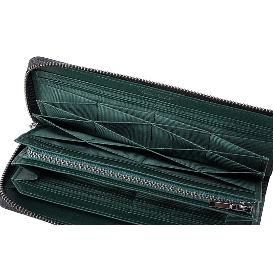 財布 メンズ 長財布 L字ファスナー ハニーセル シャッテン 2.0 カーボンレザー ノイインテレッセ Neu interesse 革 レザー 牛革 父の日 ギフト 誕生日 プレゼント 0700 ブラック×ブラック