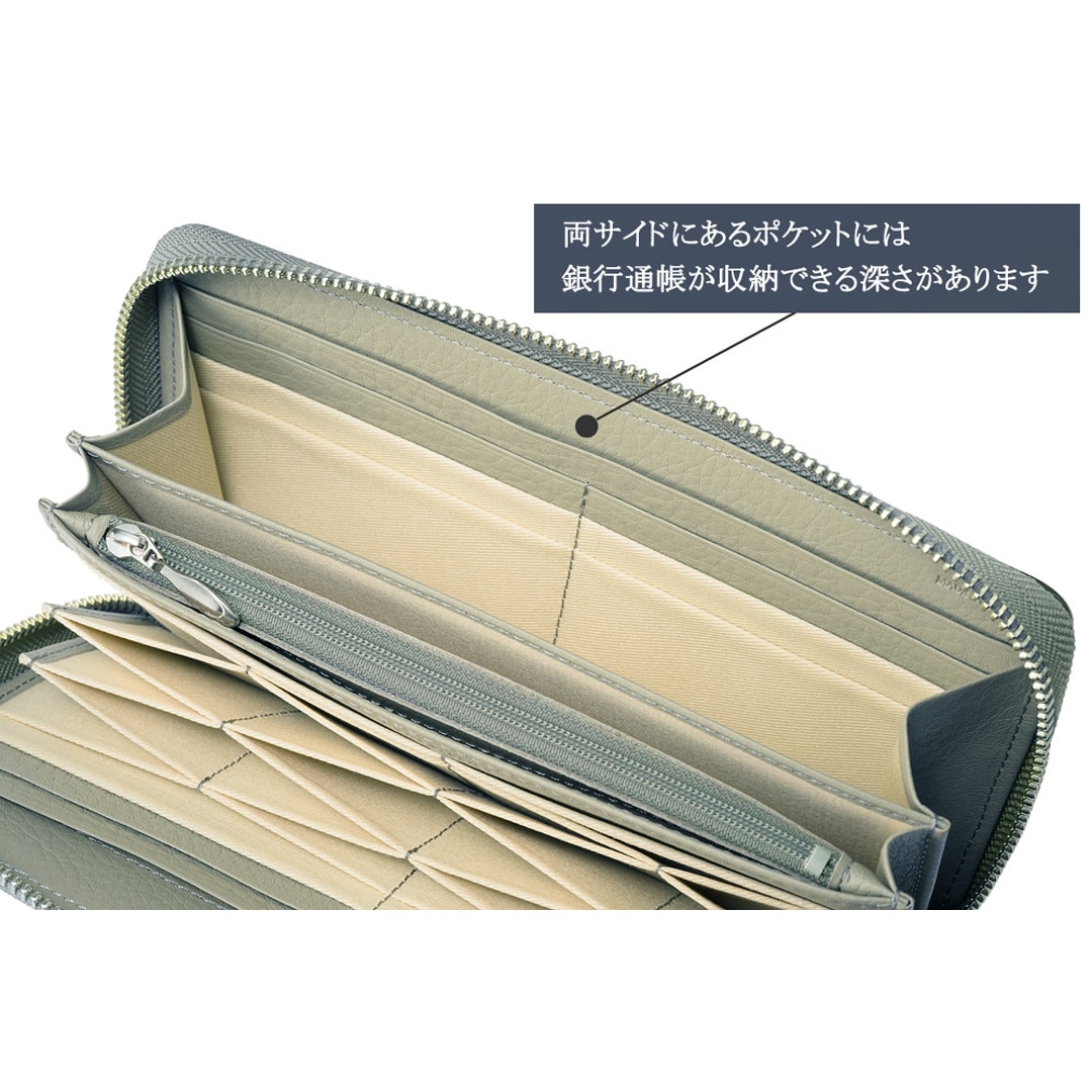日本製 長財布 メンズ ハニーセル ラウンドファスナー 大型 カードがたくさん入る レディース ユニセックス CYPRIS キプリス トゥージュール 大容量 父の日 母の日 プレゼント 2468 ネイビー
