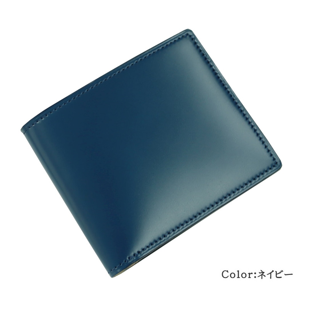 財布 メンズ 二つ折り財布 ベロ付き 希少革 日本製 コードバン 小銭入れ付き CYPRIS キプリス 本革 新喜皮革 ヌメ革 ベジタブルタンニンレザー 父の日 ギフト 誕生日 プレゼント 5627 ブラック