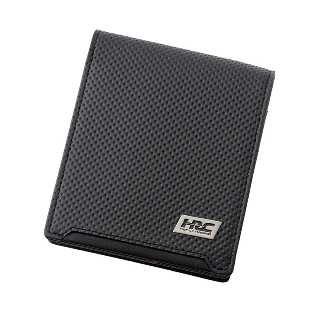 財布 メンズ 二つ折り ノイインテレッセ × HRC 二つ折り財布 ホンダレーシング 外BOX型小銭入れ BR -Black & Red- 革財布 Neu interesse Honda 本田技研工業株式会社 Honda Racing Corporation 3191 ブラック×ブラック