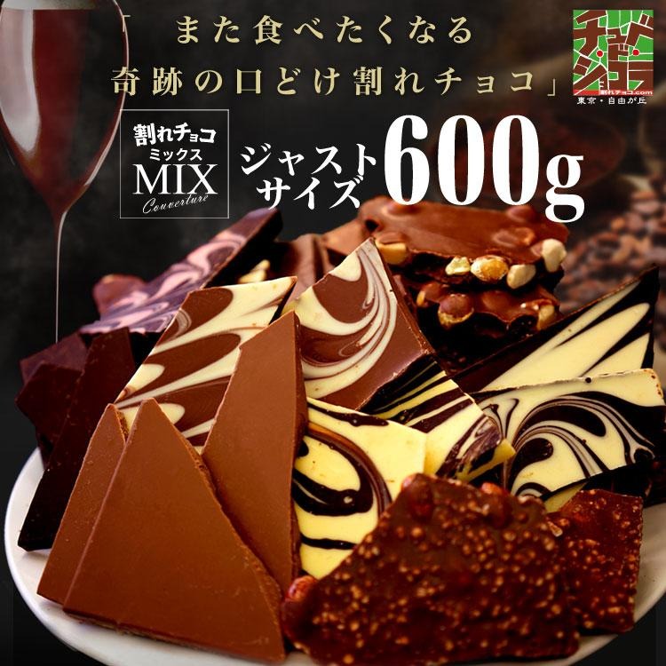 割れチョコミックス　ビター系多め　12種 600g　チョコレート 大用量 東京 自由が丘 チュべ・ド・ショコラ 送料無料 クーベルチュール ホワイトデー 2026