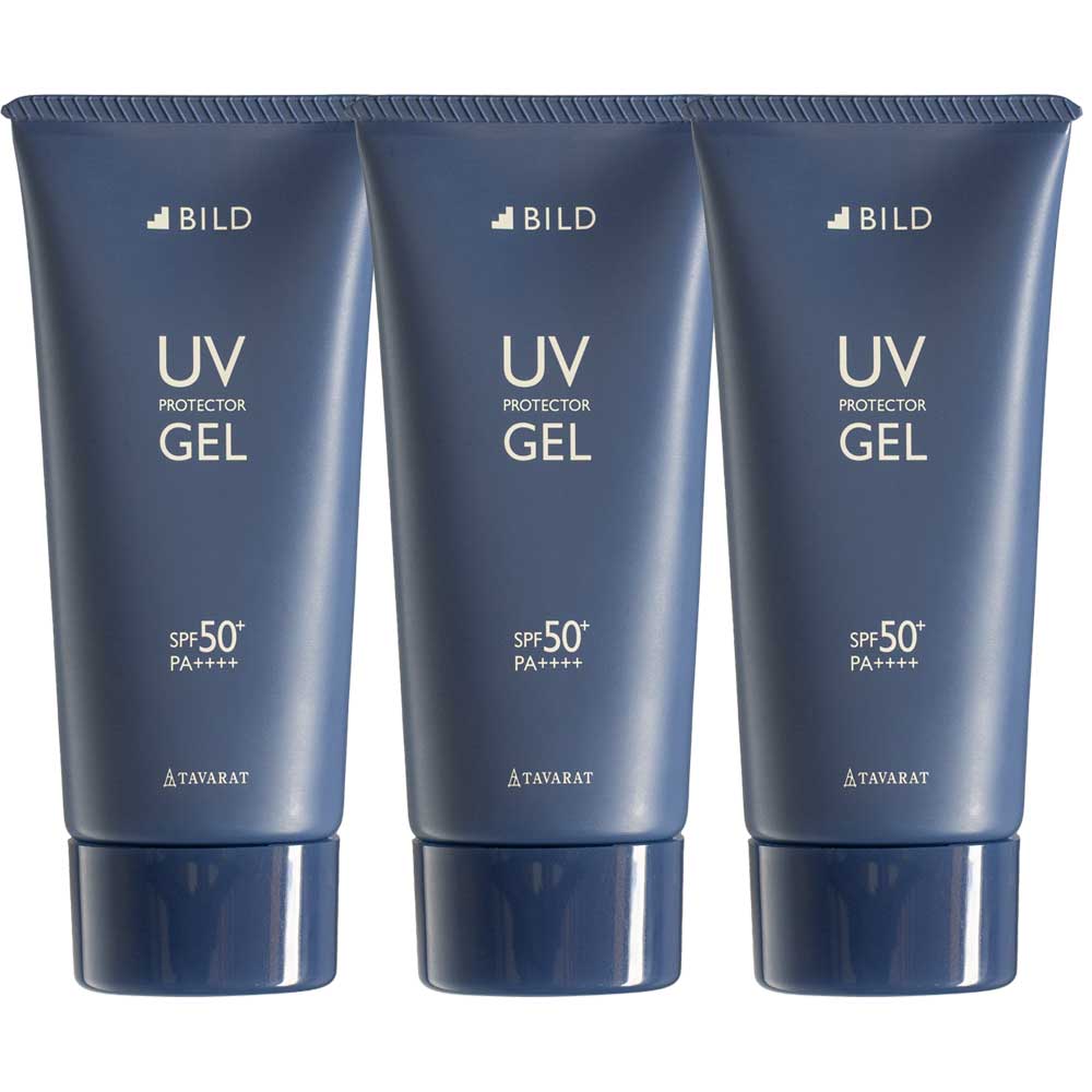 日焼け止め ジェル 3個セット 顔用 メンズ UVジェル テカリ防止 ビルド 紫外線 UVカット UVケア さらさら【03】BILD-06-Uvgel-3set