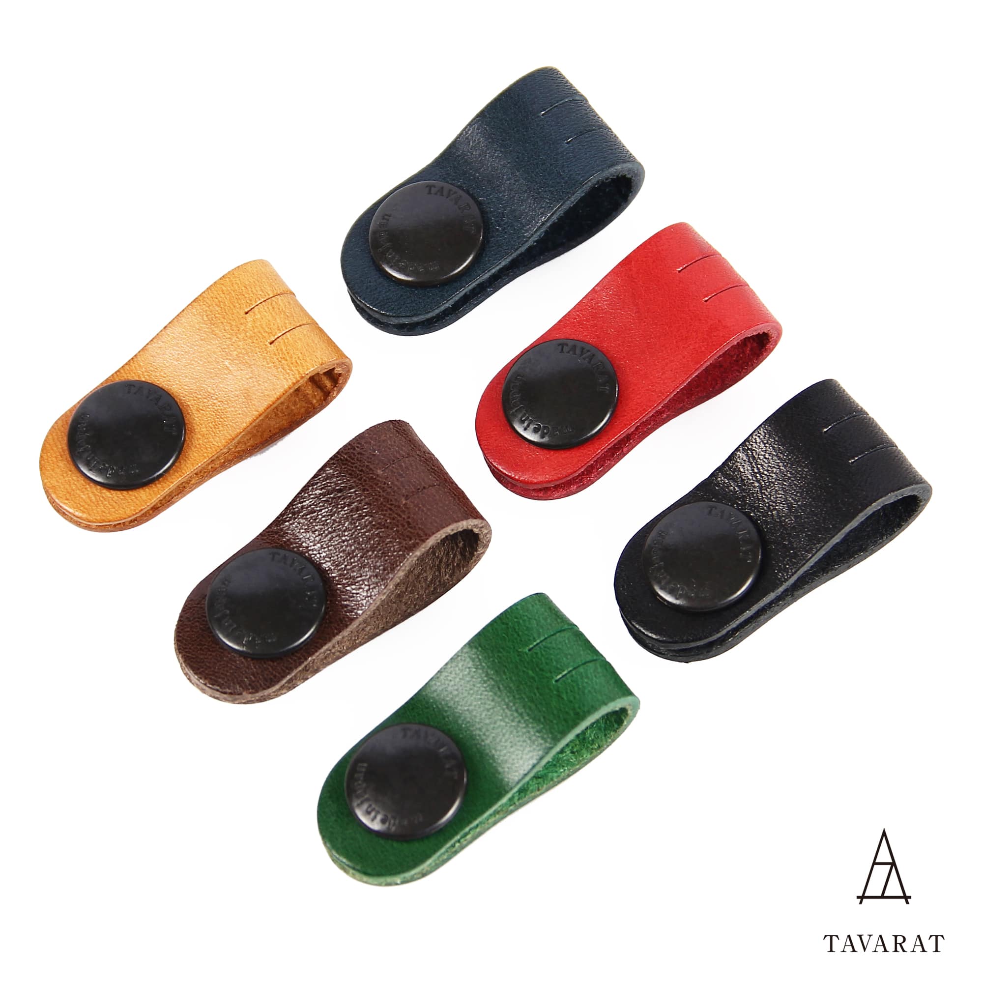 【ANA Mall限定セット】コードクリップ 6本セット クリップ ケーブル 本革 収納 姫路レザー 日本製 マイル消化 結束 イヤホン 配線【01】6色アソート Tps-059-6set