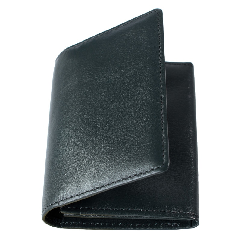 名刺入れ 本革 大容量 シンプル メンズ【10】ブラックグリーン Tav-019-bgr
