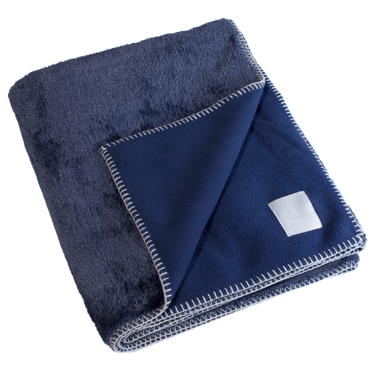 ひざ掛け ブランケット メンズ デスクワーク フリース 大判 【03】ネイビー TAV-046-nv