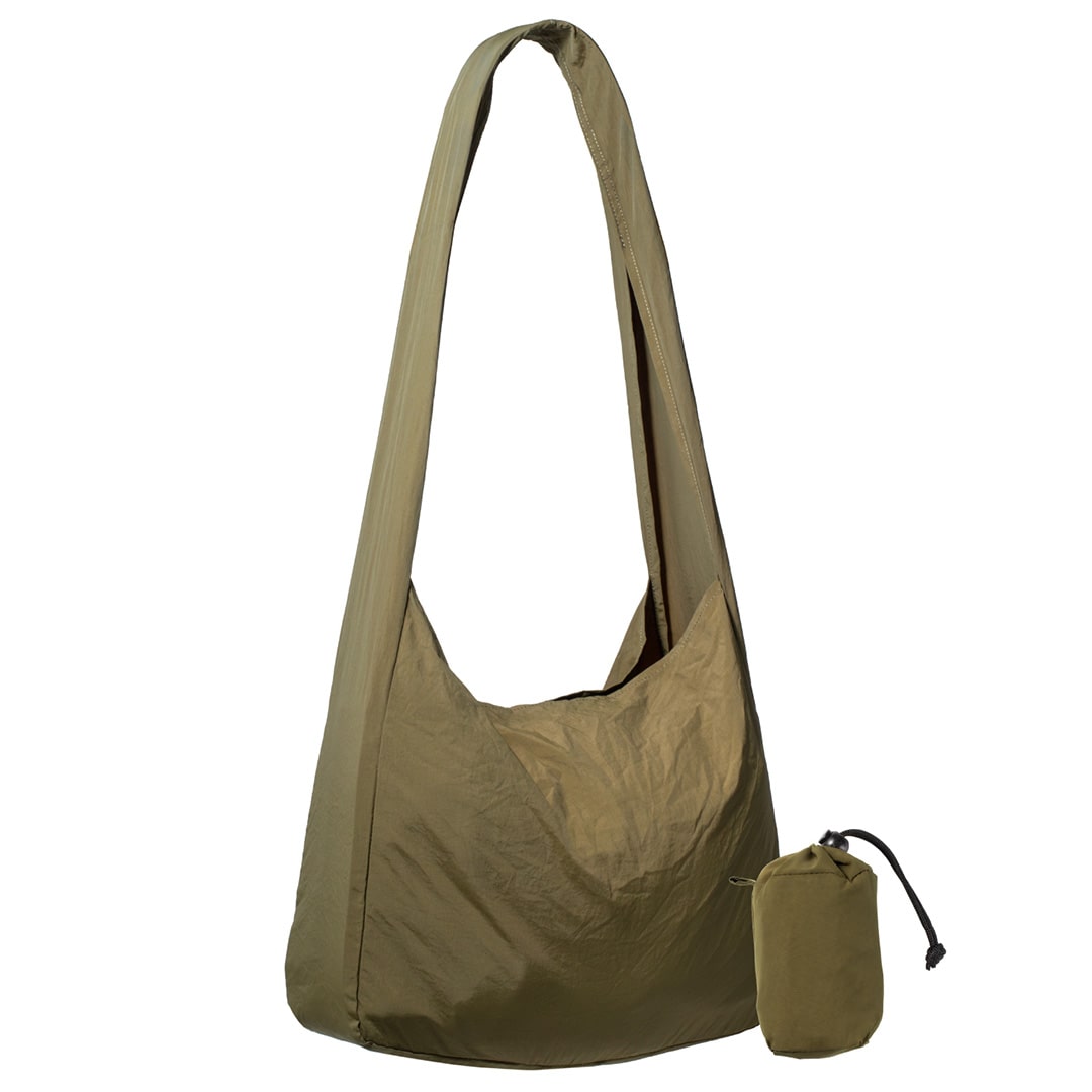 ショルダーバッグ 折り畳み メンズ ノマドスリング お出かけ 買い物 旅行 出張 スリングバッグ シンプル サブバッグ コンパクト 斜め掛け エコバッグ 軽量 大容量【03】カーキ Tav-051-ka