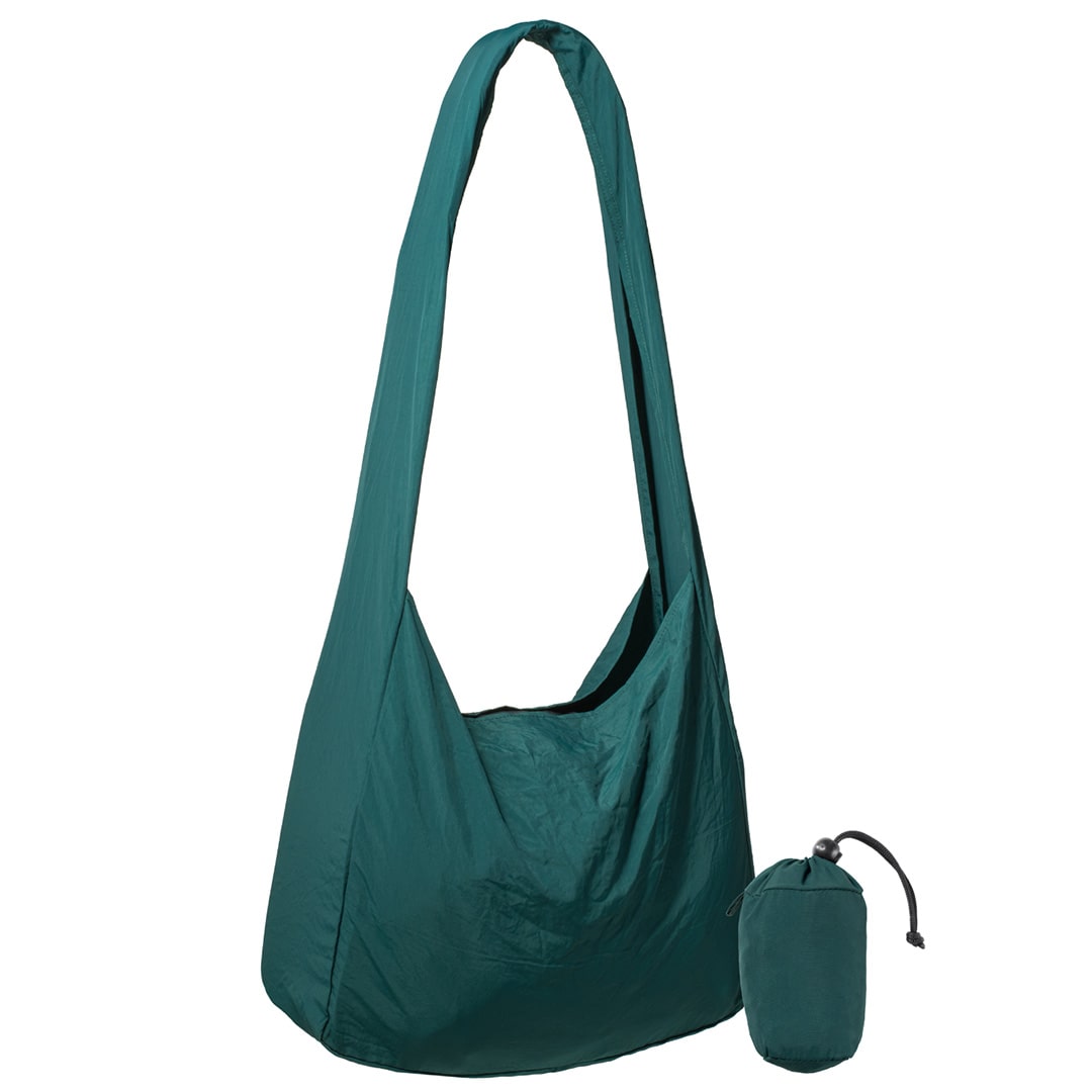 ショルダーバッグ 折り畳み メンズ ノマドスリング お出かけ 買い物 旅行 出張 スリングバッグ シンプル サブバッグ コンパクト 斜め掛け エコバッグ 軽量 大容量【04】ブルーグリーン Tav-051-lugr