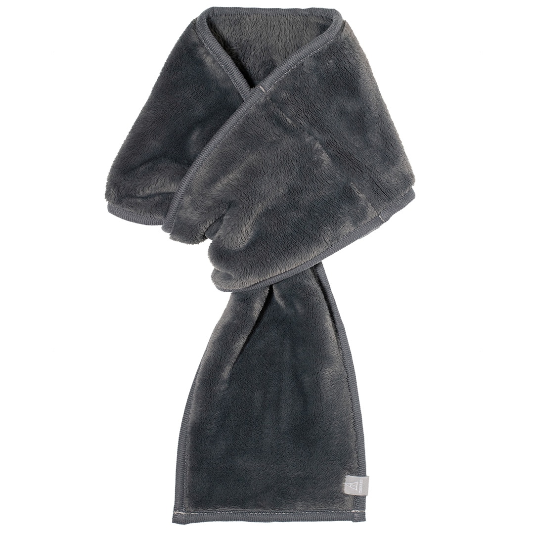 3秒マフラー フリース メンズ 薄手 ミニマフラー 男性 日本製 秋冬 防寒 ビジネス 保温 ギフト プレゼント【03】チャコール Tav-053-ch