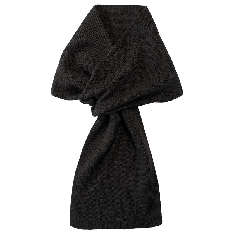 3秒マフラー メンズ 薄手 ミニマフラー シンプル コンパクト 簡単 装着 日本製 秋冬 防寒 ストール ビジネス カジュアル 【01】ブラック Tps-020-bk