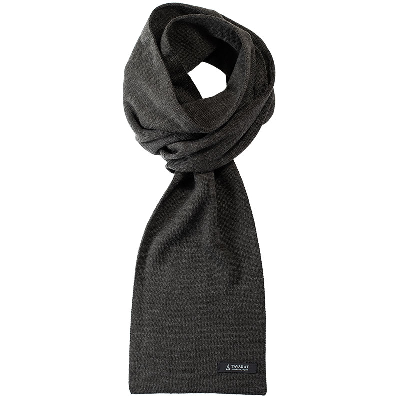 3秒マフラー メンズ ロングマフラー シンプル コンパクト 簡単 日本製 秋冬 防寒 ビジネス カジュアル リバーシブル 【07】チャコールグレー Tps-020ln-ch