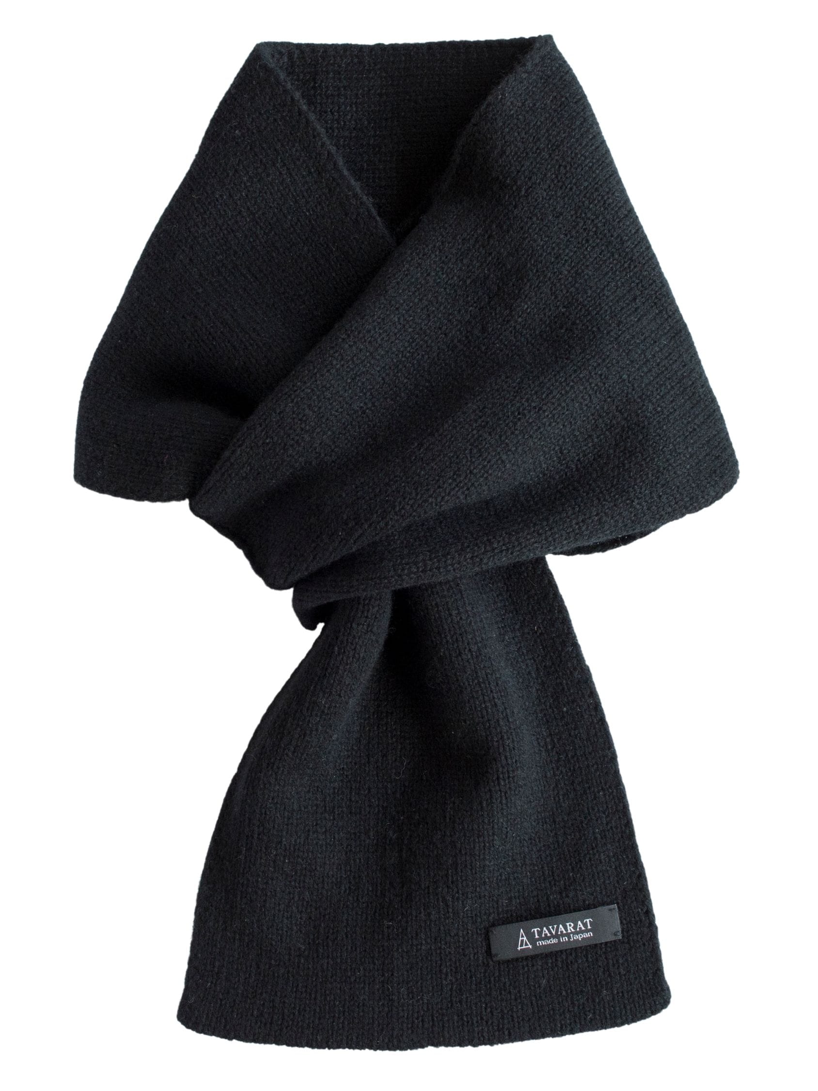 3秒マフラー カシミヤ ミニマフラー メンズ マフラー コンパクト ビジネス カシミア 日本製 秋冬 防寒 【01】ブラック Tps-025-bk