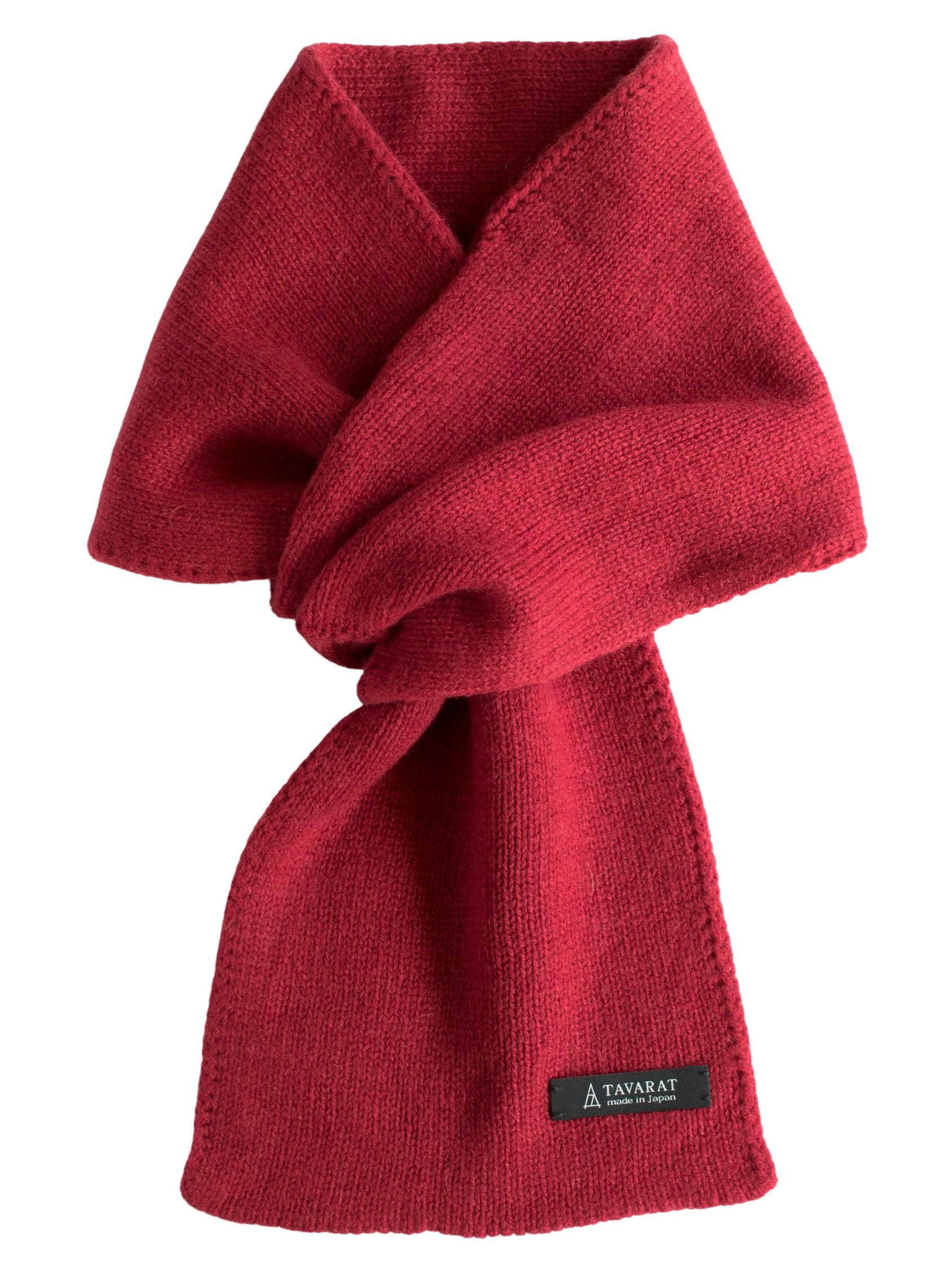 3秒マフラー カシミヤ ミニマフラー メンズ マフラー コンパクト ビジネス カシミア 日本製 秋冬 防寒 【03】ダークレッド Tps-025-dr