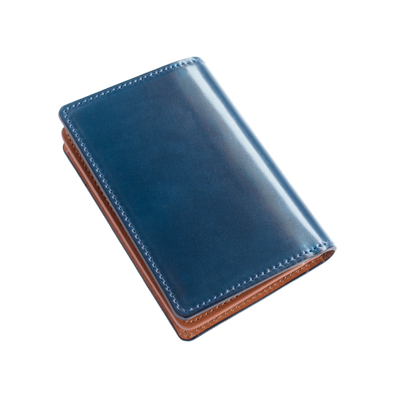 名刺入れ コードバン メンズ 日本製 本革 ビジネス カードケース 【03】ネイビー Tps-036-nv