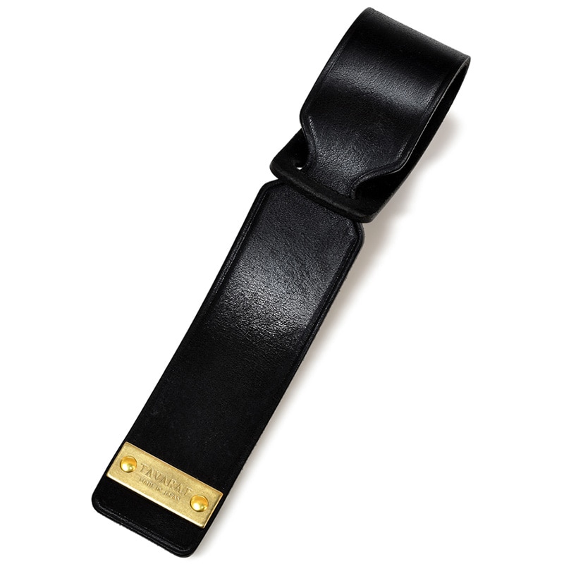 ラゲージタグ ネームタグ 日本製 本革 姫路レザー トラベル 旅行 目印 【01】ブラック Tps-038-bk