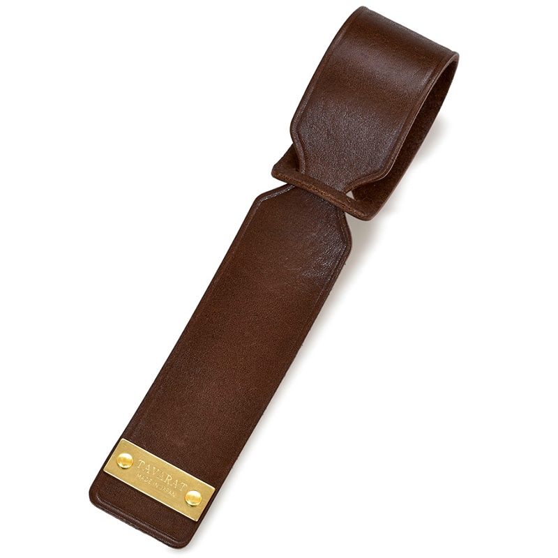 ラゲージタグ ネームタグ 日本製 本革 姫路レザー トラベル 旅行 目印 【03】ダークブラウン Tps-038-db