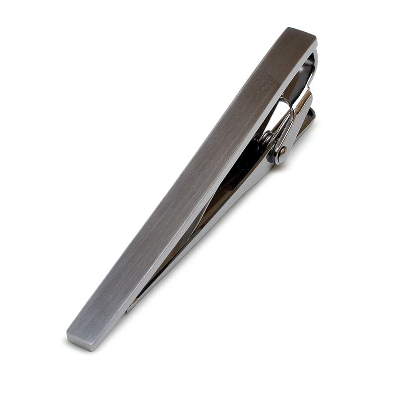 ネクタイピン 純 メンズ シンプル ブランド ビジネス タイピン 日本製 【01】ブラックシルバー Tps-043-bk