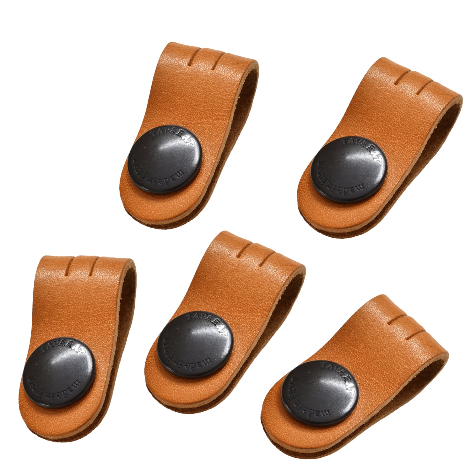 コードクリップ 5本セット クリップ ケーブル 本革 収納 姫路レザー 日本製 マイル消化 結束 イヤホン 配線【04】キャメル Tps-059-set-ca