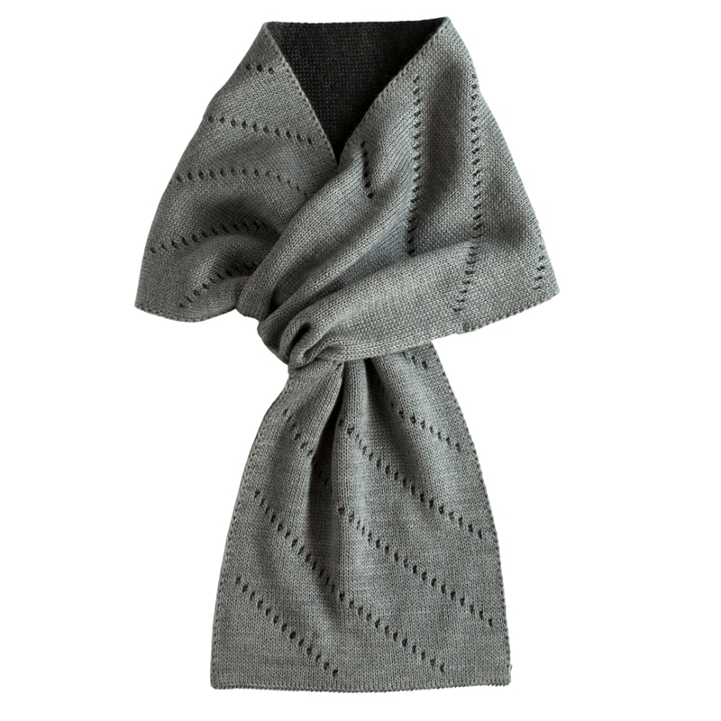 マフラー ストライプ メンズ 3秒マフラー ミニ 日本製 キャンプ アウトドア 3秒で巻ける カジュアル【01】グレー×チャコール tps-094-gyc