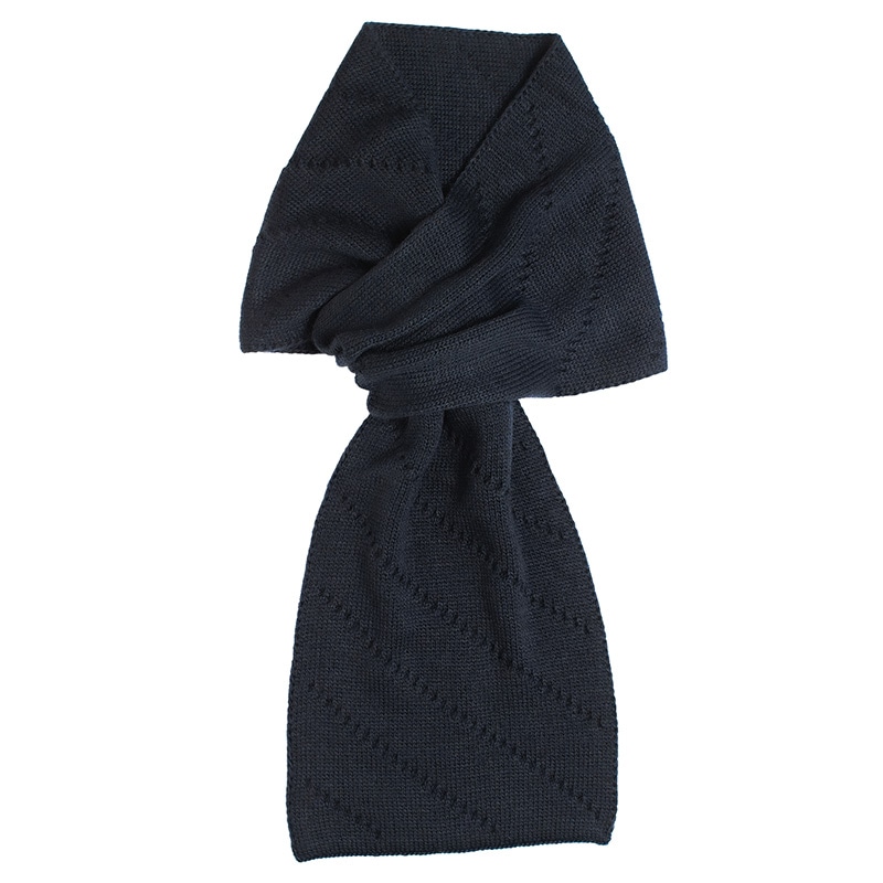 マフラー ストライプ メンズ 3秒マフラー ミニ 日本製 キャンプ アウトドア 3秒で巻ける カジュアル【05】ネイビー tps-094-nv