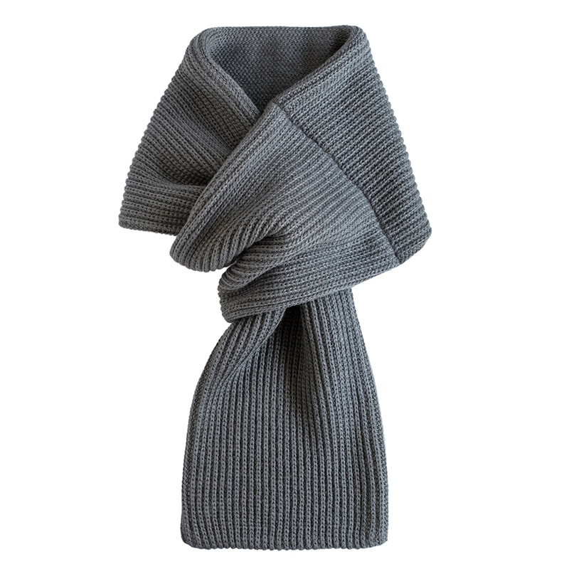 3秒マフラー メンズ リブ編み シンプル コンパクト ミニマフラー 簡単 装着 日本製 秋冬 防寒 ビジネス カジュアル リバーシブル 【03】グレー Tps-112-gy