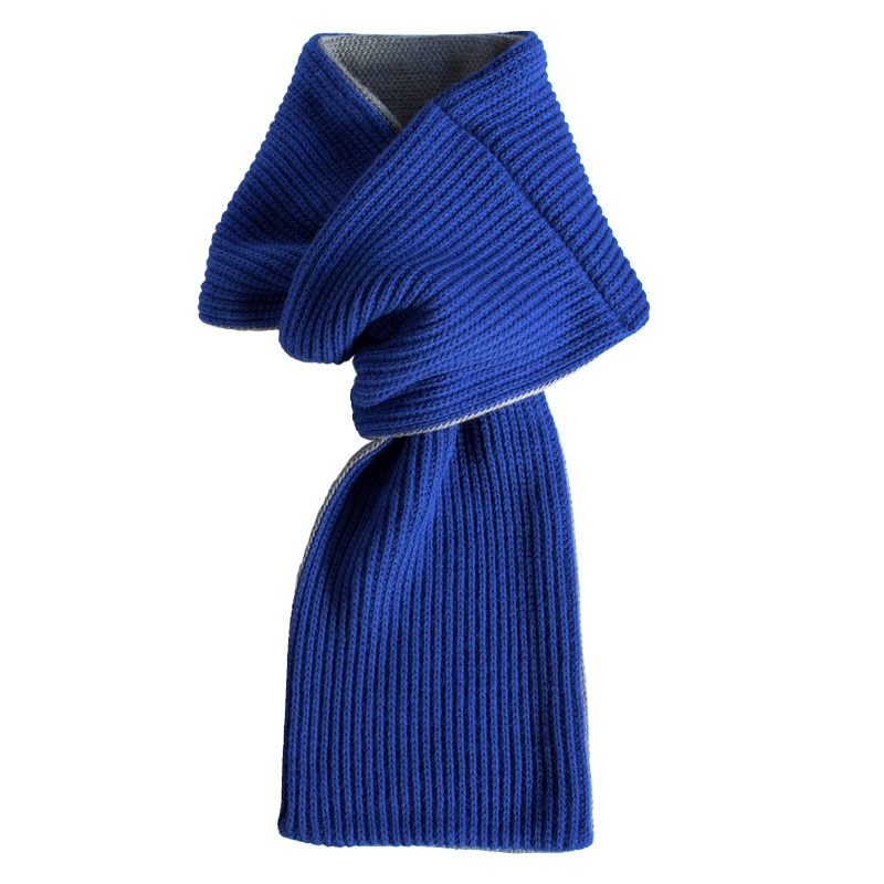 3秒マフラー メンズ リブ編み シンプル コンパクト ミニマフラー 簡単 装着 日本製 秋冬 防寒 ビジネス カジュアル リバーシブル 【05】ブルーグレー Tps-112-lu-gy