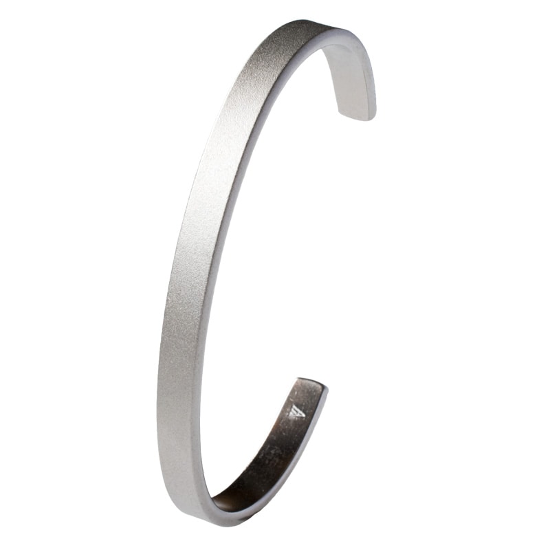 バングル メンズ シルバー ブレスレット アクセサリー 真鍮 シンプル おしゃれ【02】シルバーホーニング-Mサイズ tps-136-sv-h