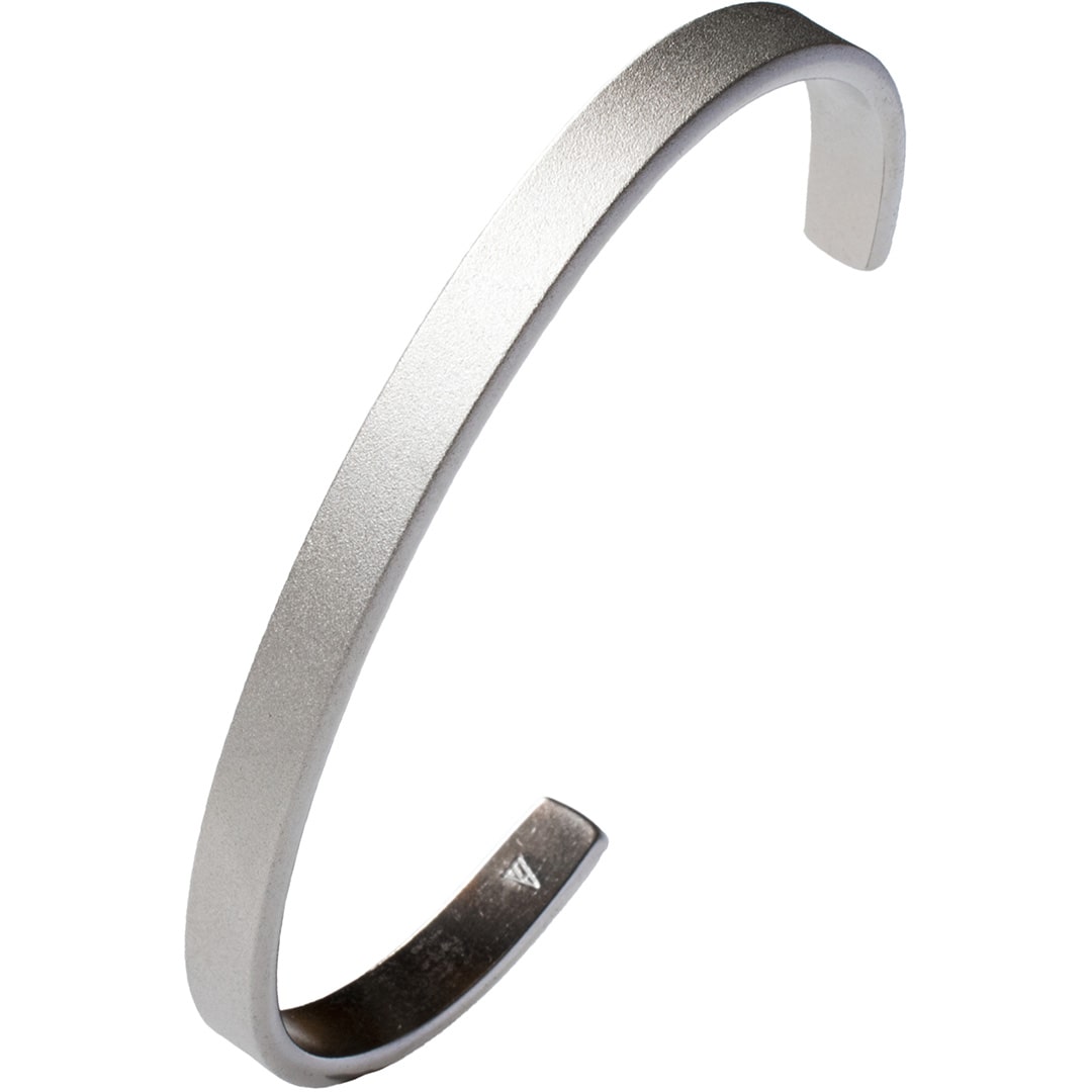 バングル メンズ シルバー ブレスレット アクセサリー 真鍮 シンプル おしゃれ【05】シルバーホーニング-Lサイズ tps-136L-sv-h