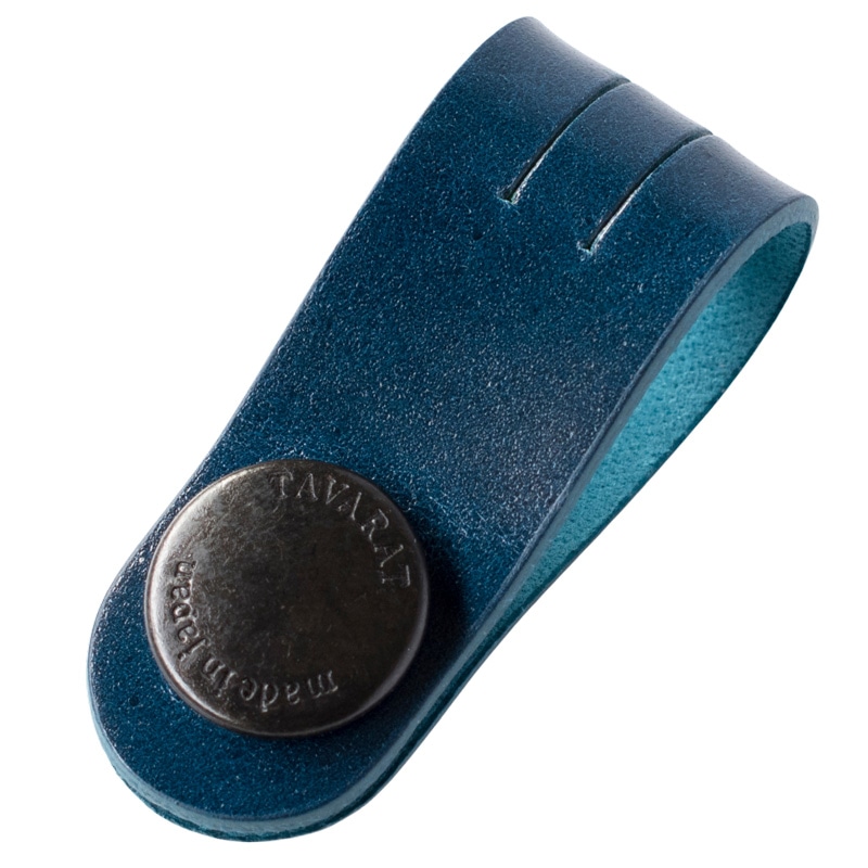 コードクリップ ロングサイズ 単品 コードバン クリップ 本革 収納 日本製 イヤホン ケーブル 配線 【02】ネイビー Tps-148ln-nv