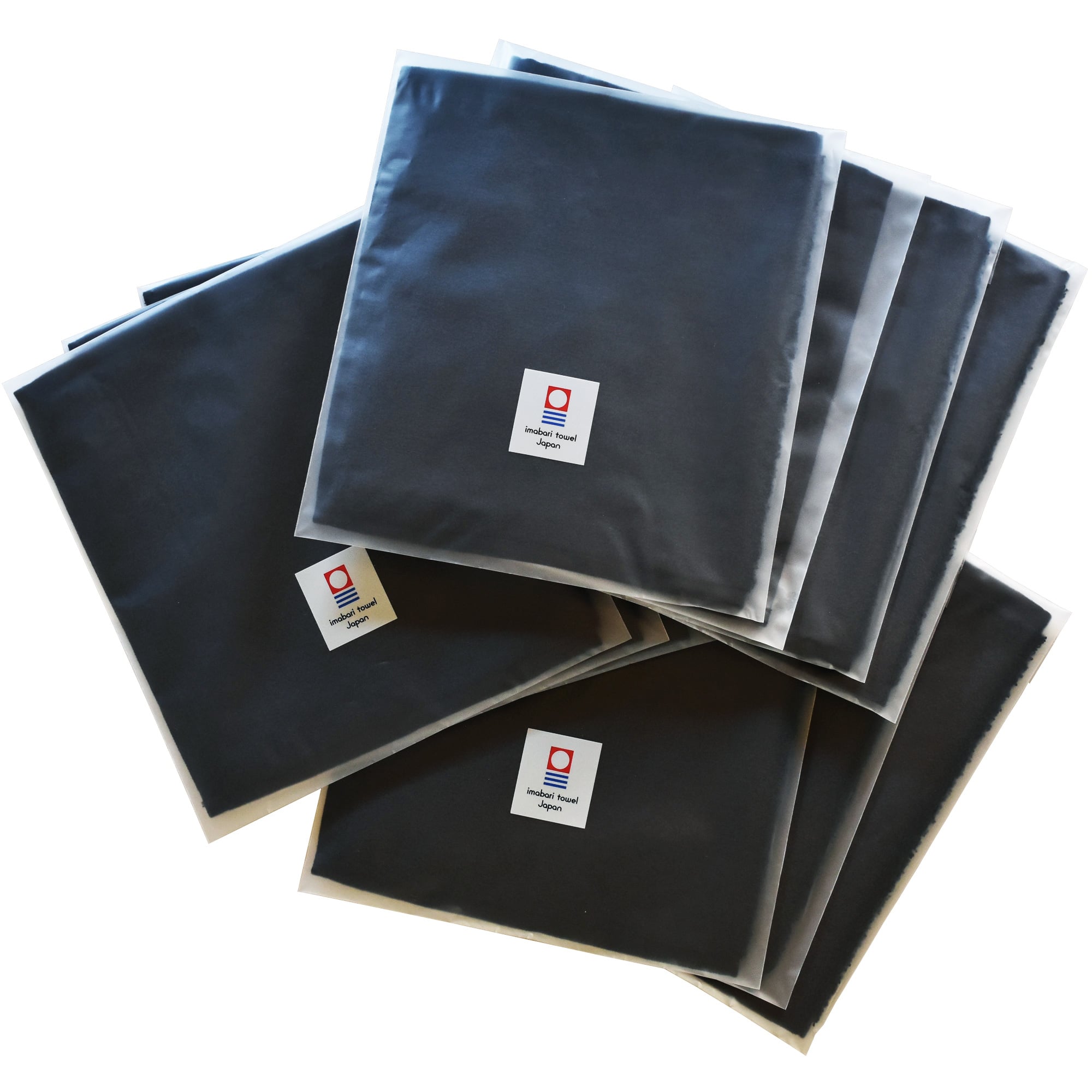 タオルハンカチ 10枚セット メンズ 今治 タオル 22.5×23cm 【01】ブラック Tps-152-10set-bk