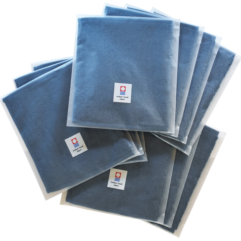 タオルハンカチ 10枚セット メンズ 今治 タオル 22.5×23cm 【02】ネイビー Tps-152-10set-nv