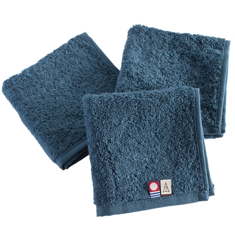 タオル ハンカチ 3枚セット メンズ 今治 ハンドタオル 22.5×23cm 【04】ネイビー Tps-152-3set-nv