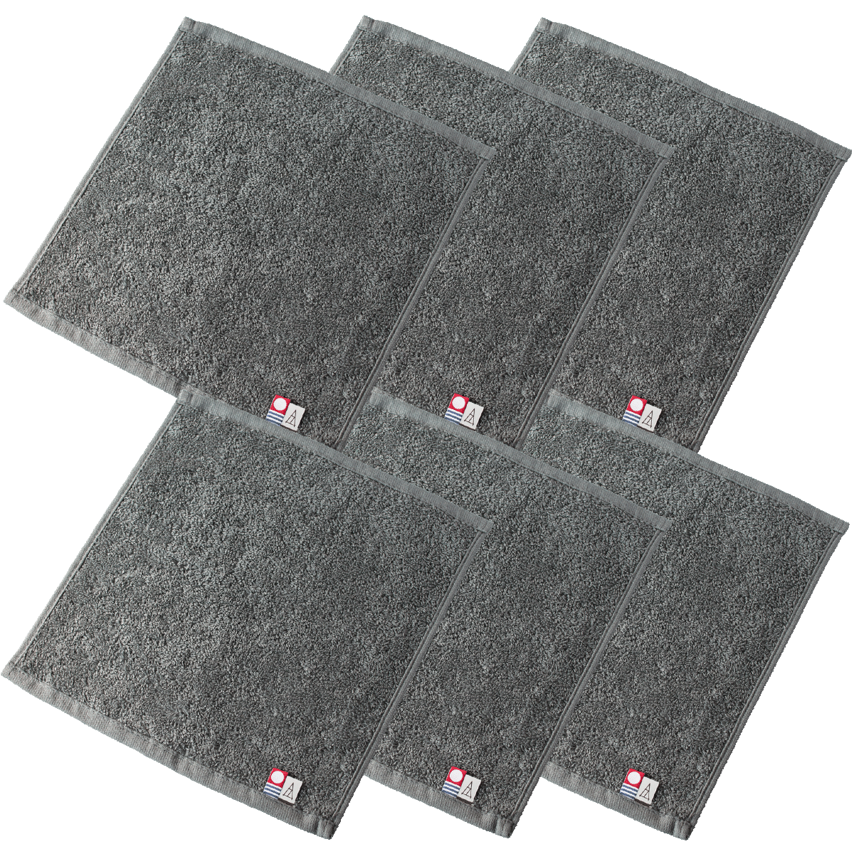 タオルハンカチ 6枚セット メンズ 今治 タオル 22.5×23cm 【05】グレー Tps-152-6set-gy