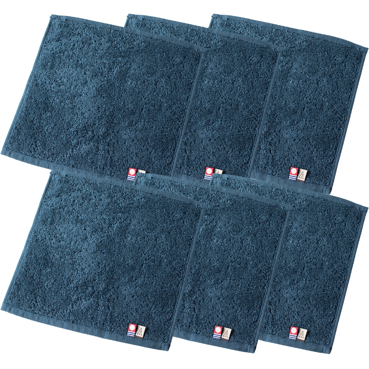 タオルハンカチ 6枚セット メンズ 今治 タオル 22.5×23cm 【03】ネイビー Tps-152-6set-nv