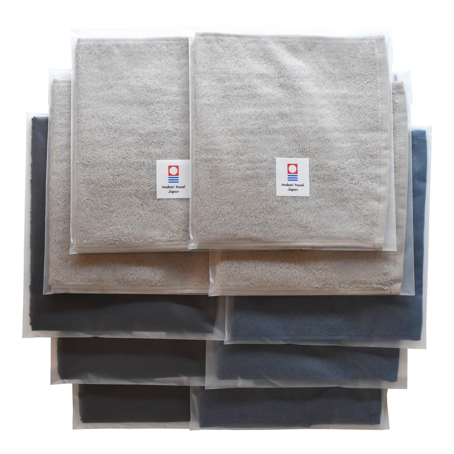 ハンドタオル 10枚セット メンズ 今治 フェイスタオル 23×32cm 【01】アソート Tps-153-10set-3c