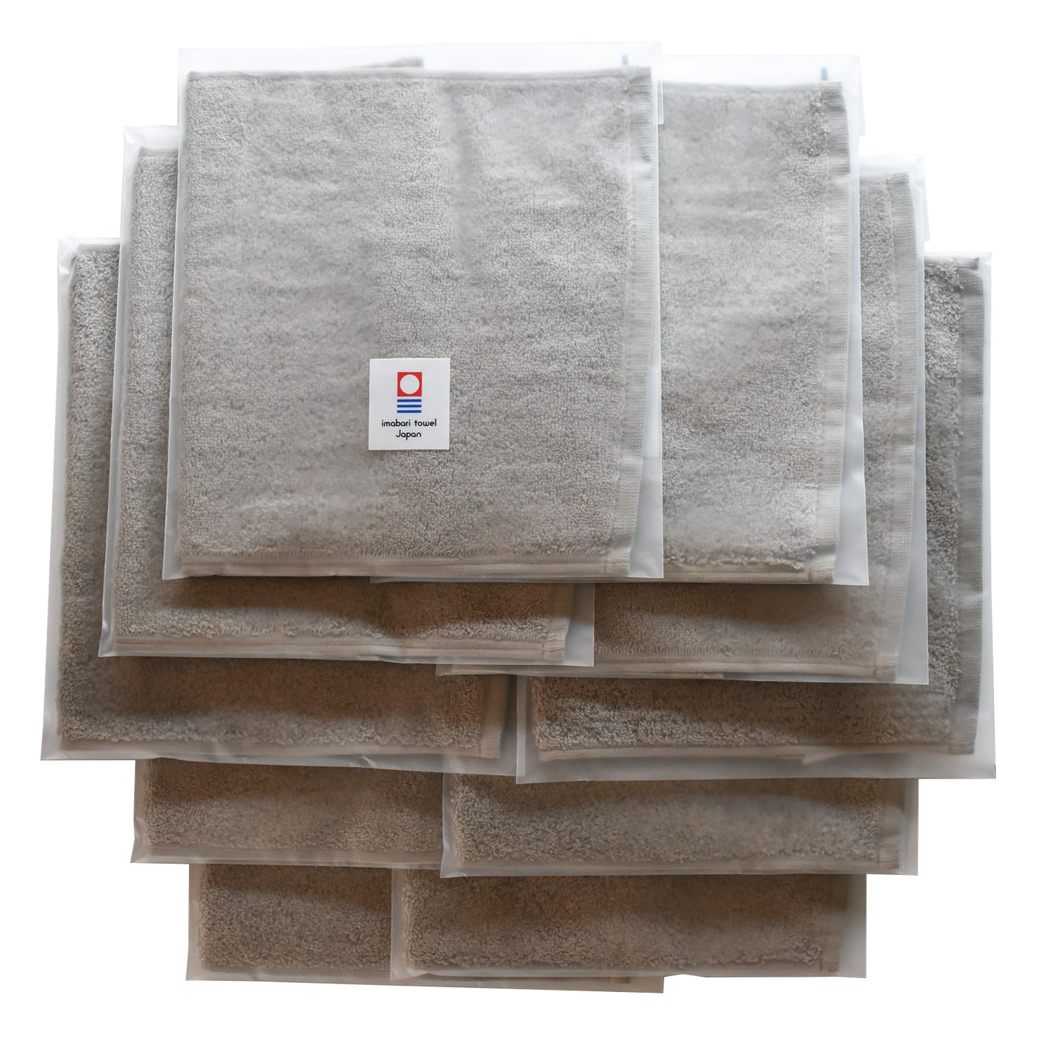 ハンドタオル 10枚セット メンズ 今治 フェイスタオル 23×32cm 【04】トープ Tps-153-10set-tp